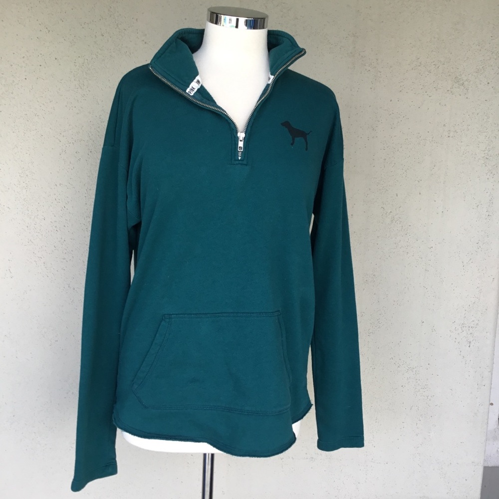 PINK Victoria’s Secret Quarter Zip Logo Sweatshirt